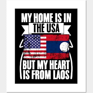 My Home Is In The USA Cool Laotian Roots For The Lao People Posters and Art